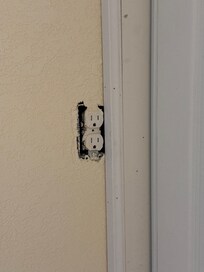 Another outlet without a cover plate.