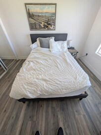 Your full size bed in the only bedroom