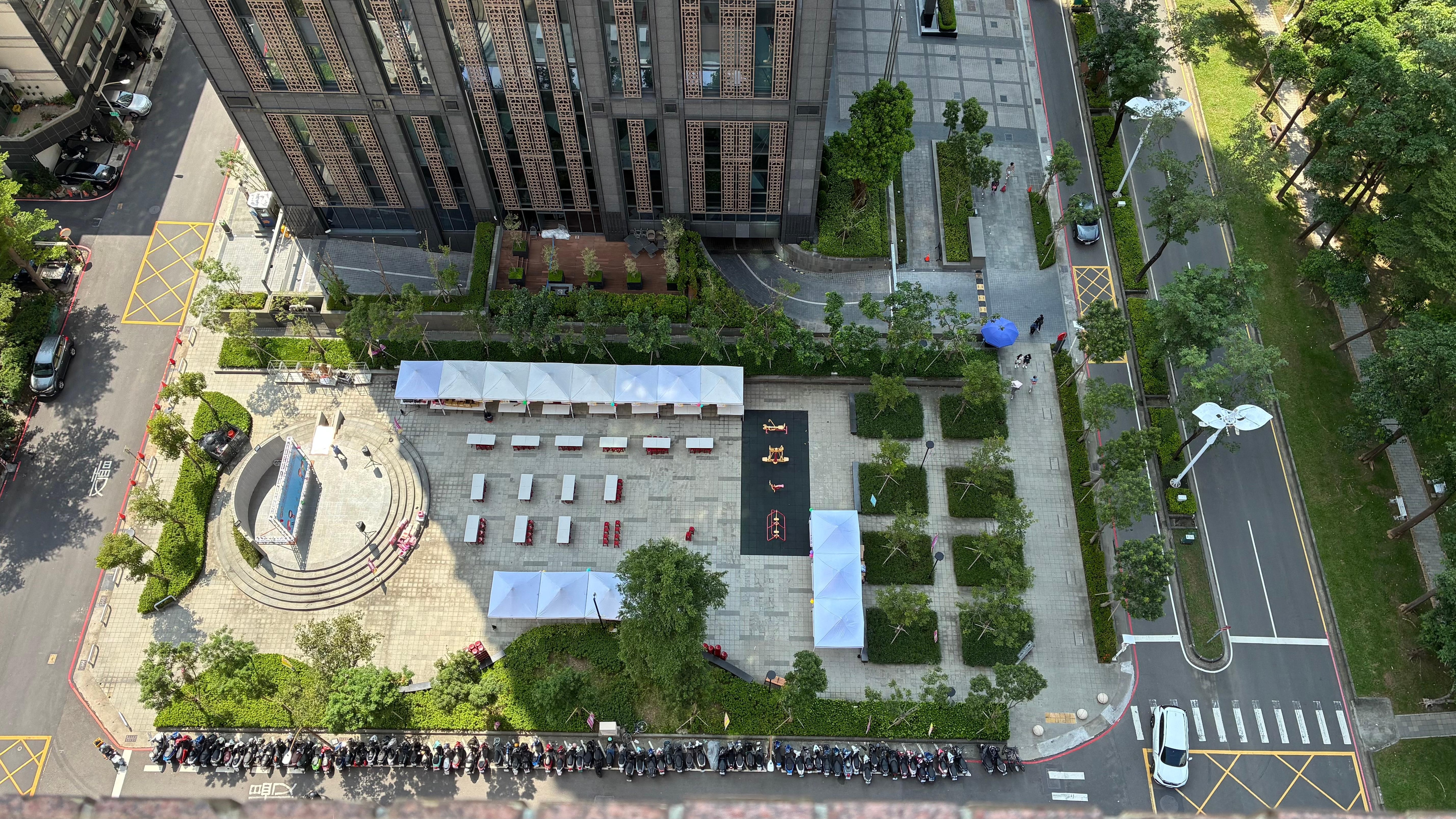 From balcony Looking down