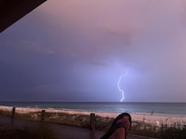 Cool lightening storm from the back porch