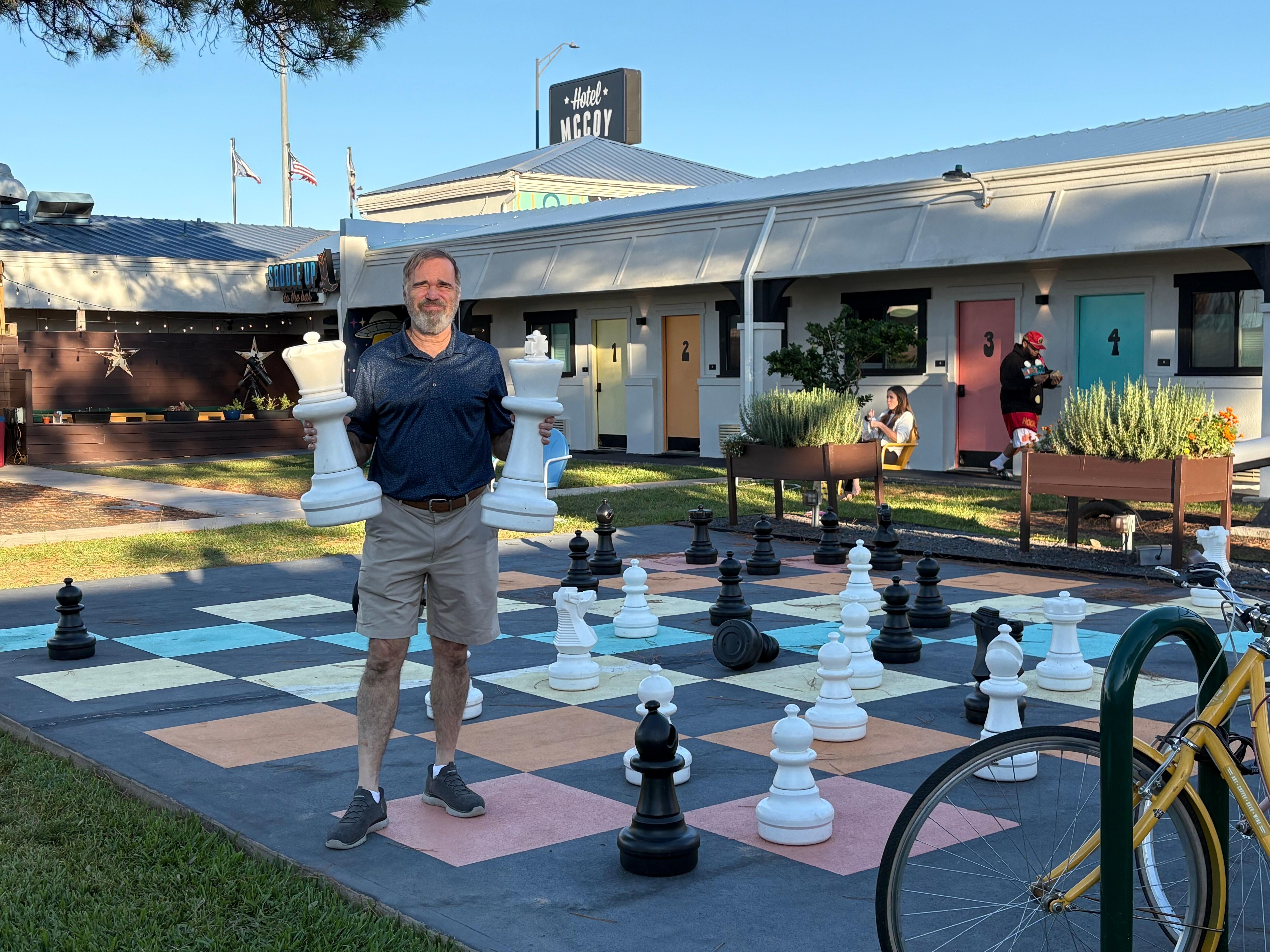 Fun in the courtyard