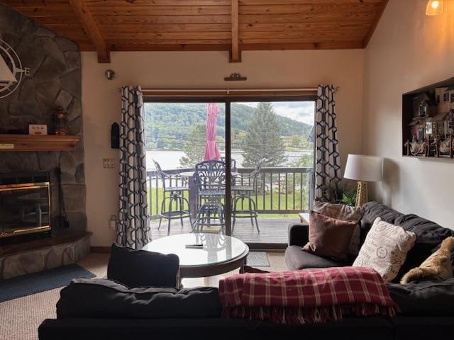 Looking through rental at lake