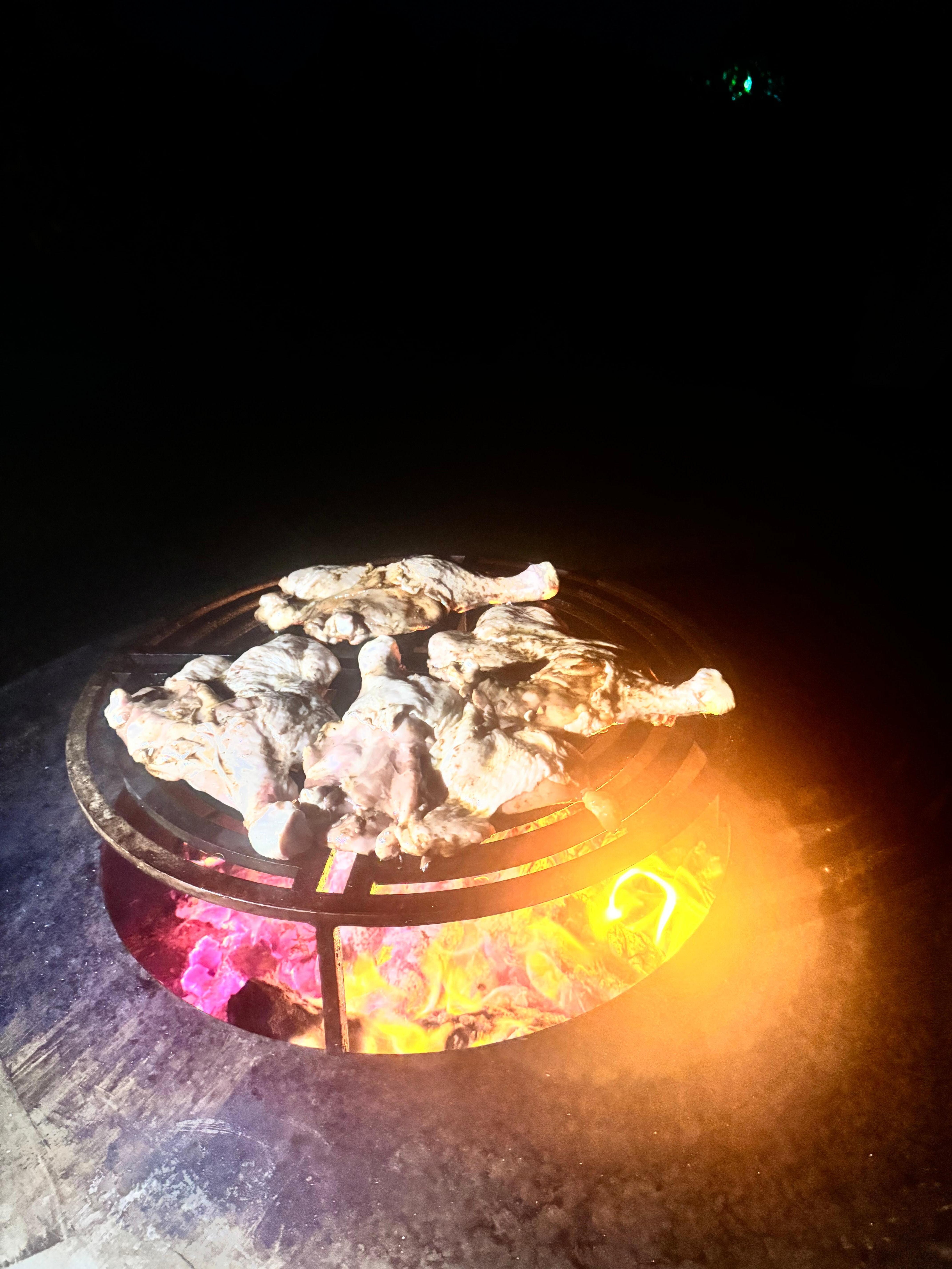 Wood bbq in property