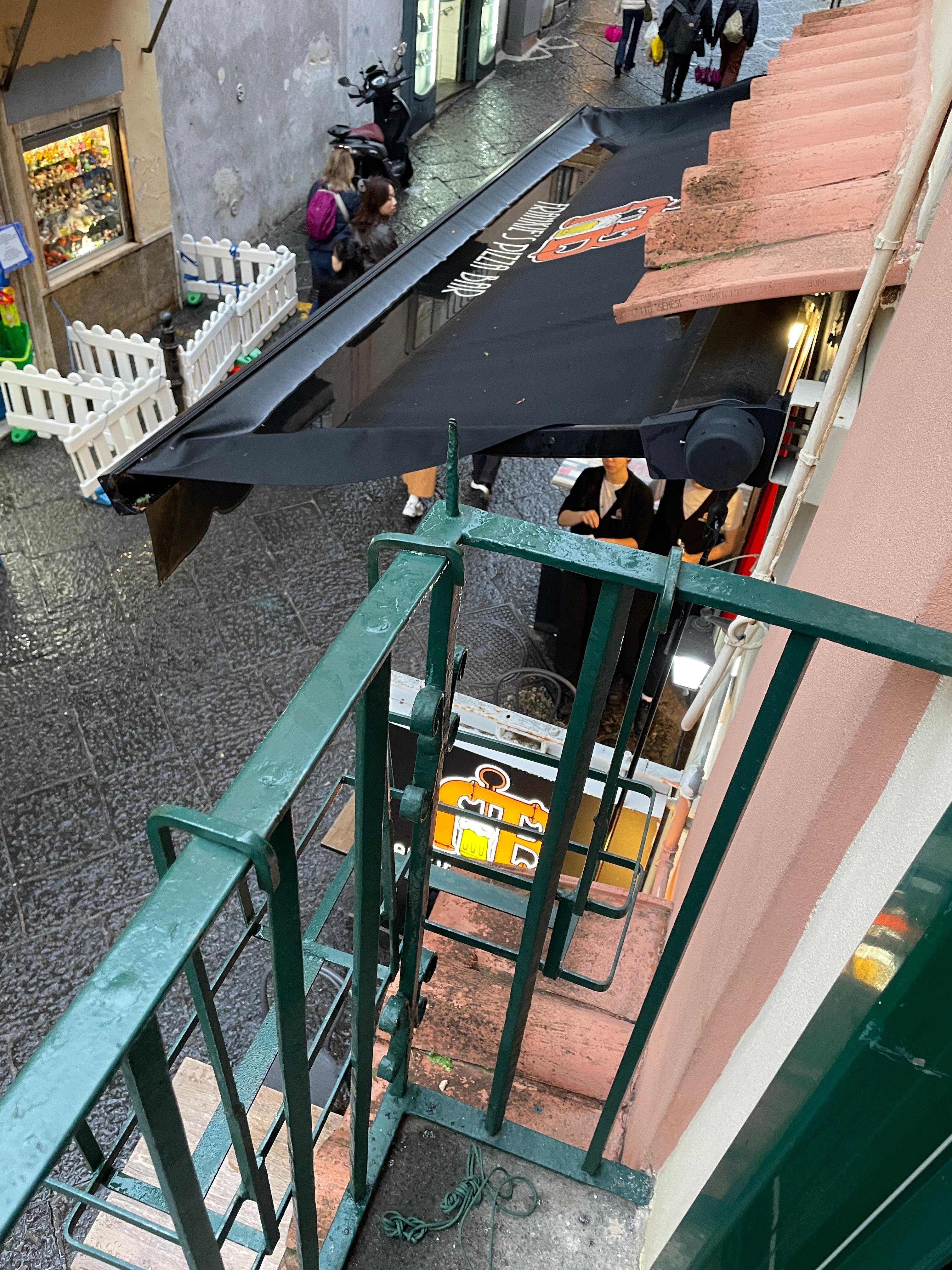 Street view from balcony