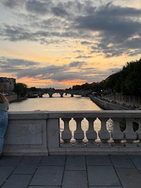 The Seine at sunset.