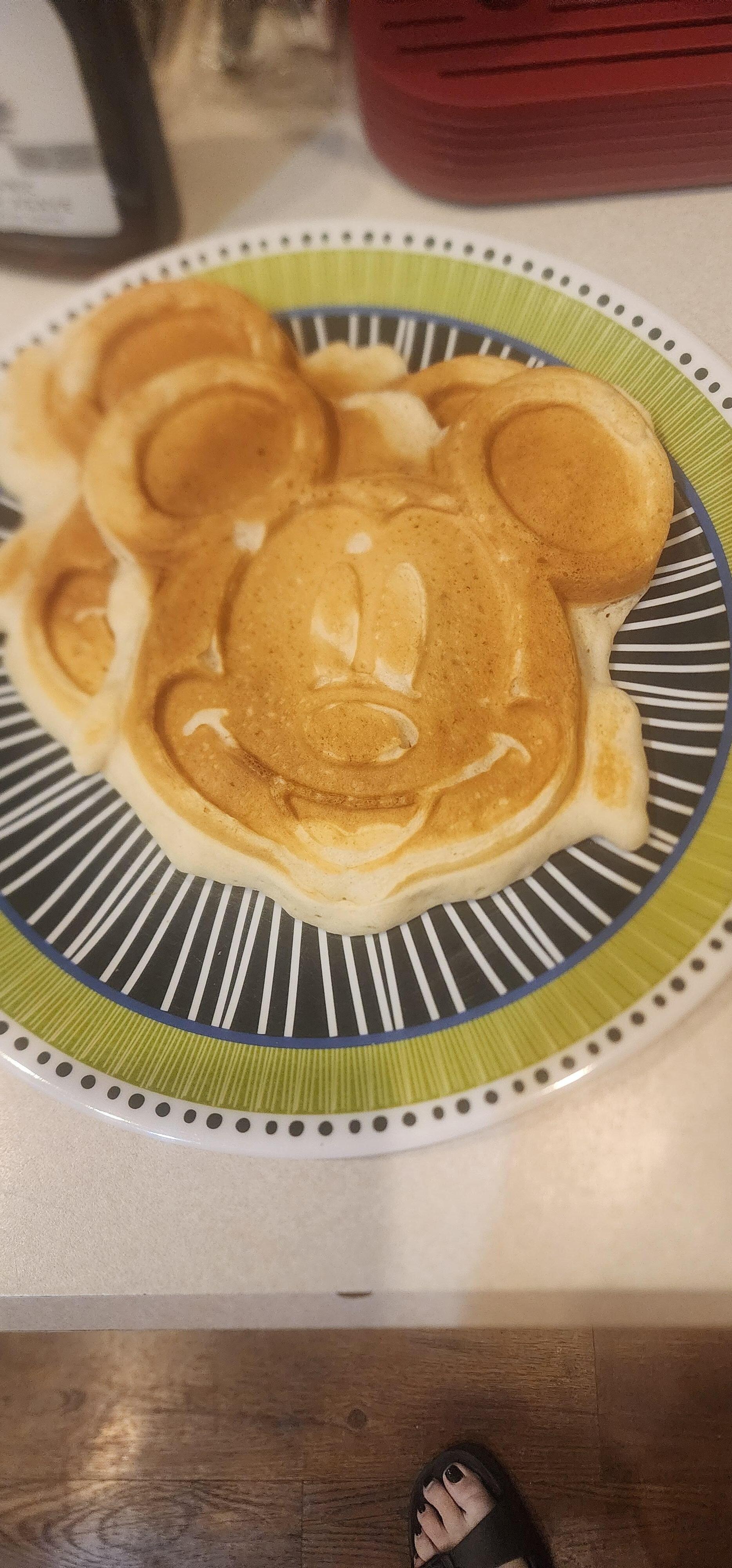 They have a mickey mouse waffle maker.