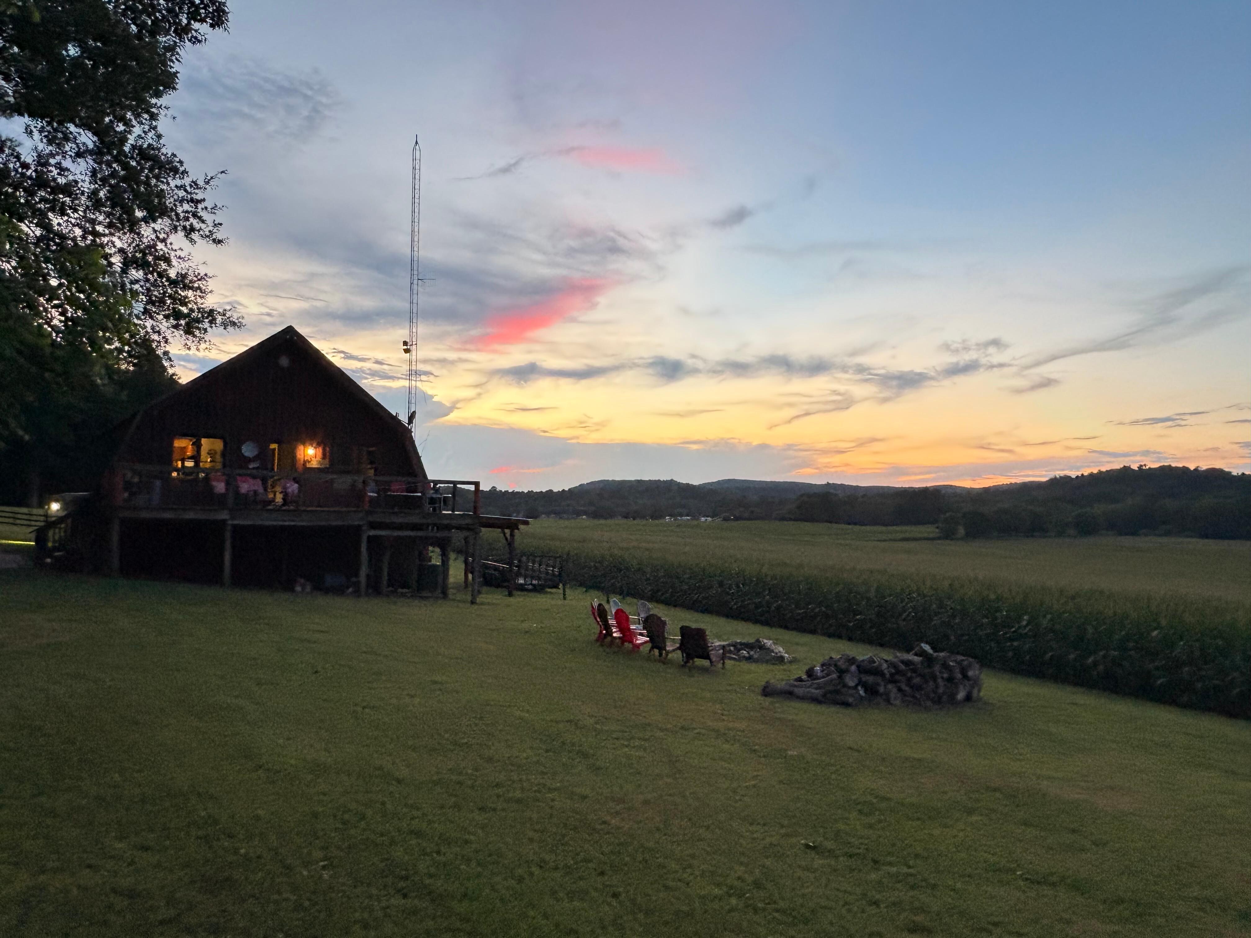 Beautiful sunset the first night. 