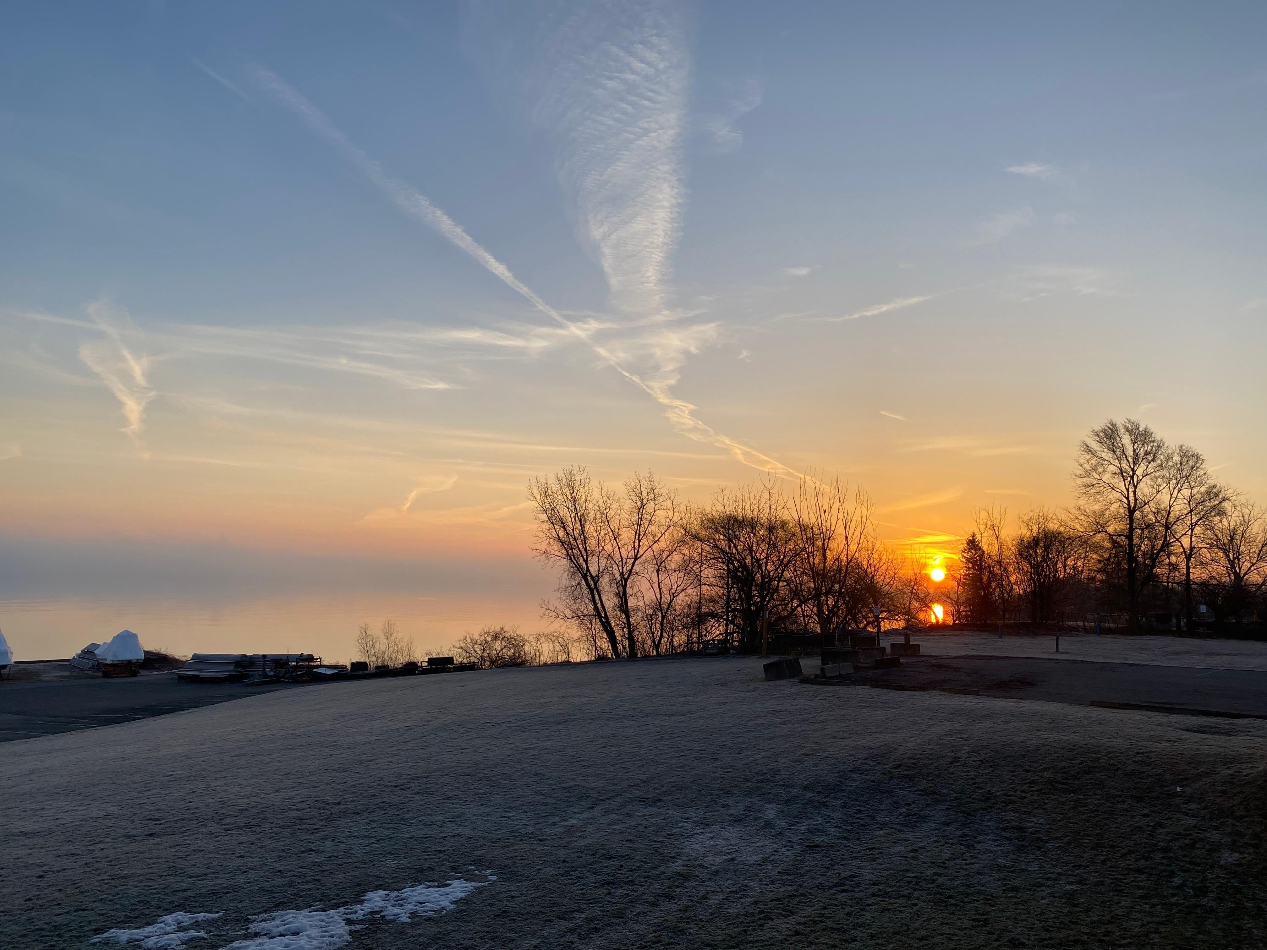 Sunrise from hotel window 