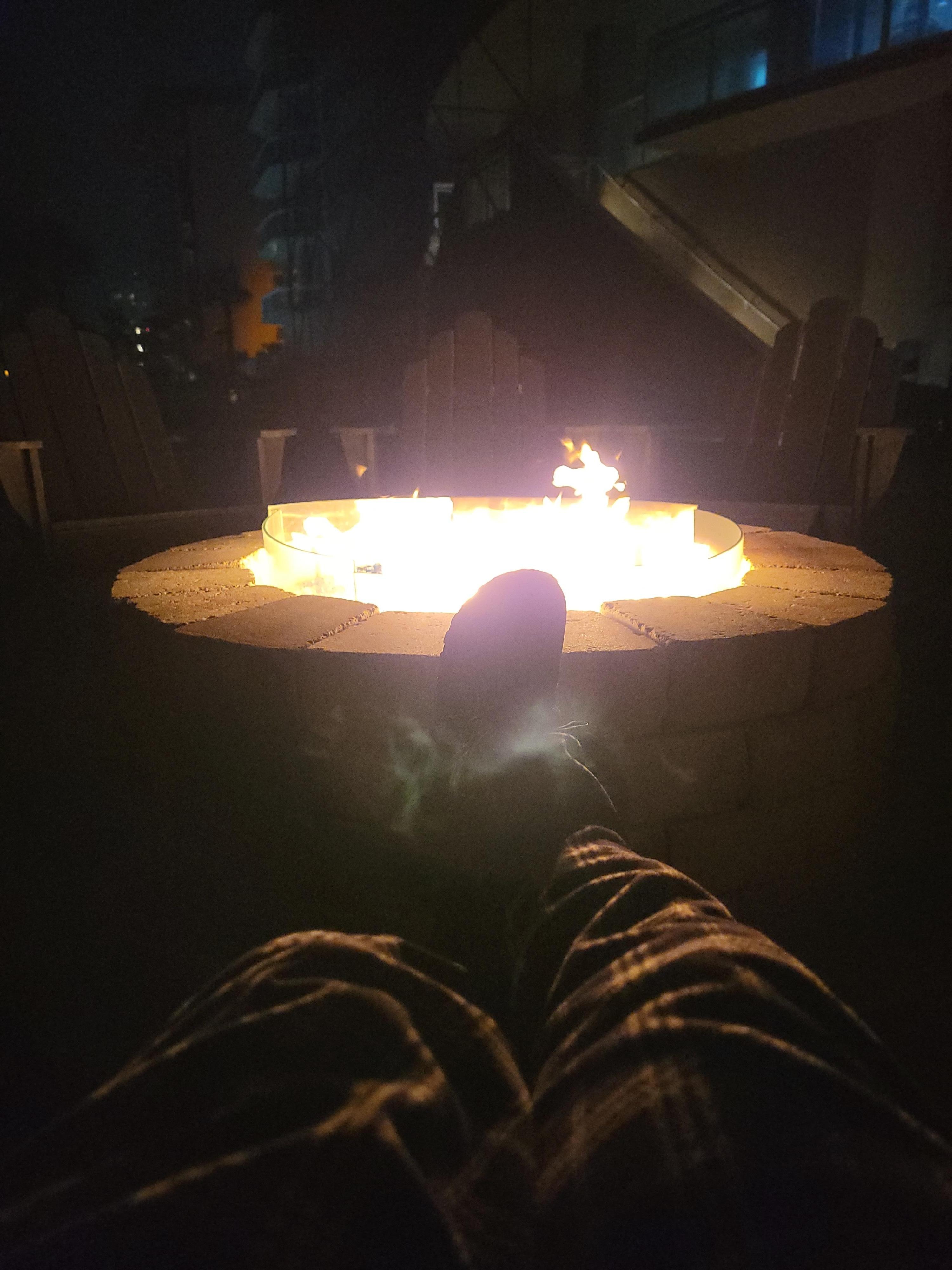 Fire pit on the grounds