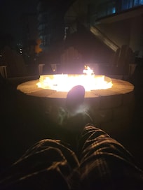 Fire pit on the grounds