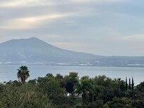 The Lake Chapala view from the rooftop patio.