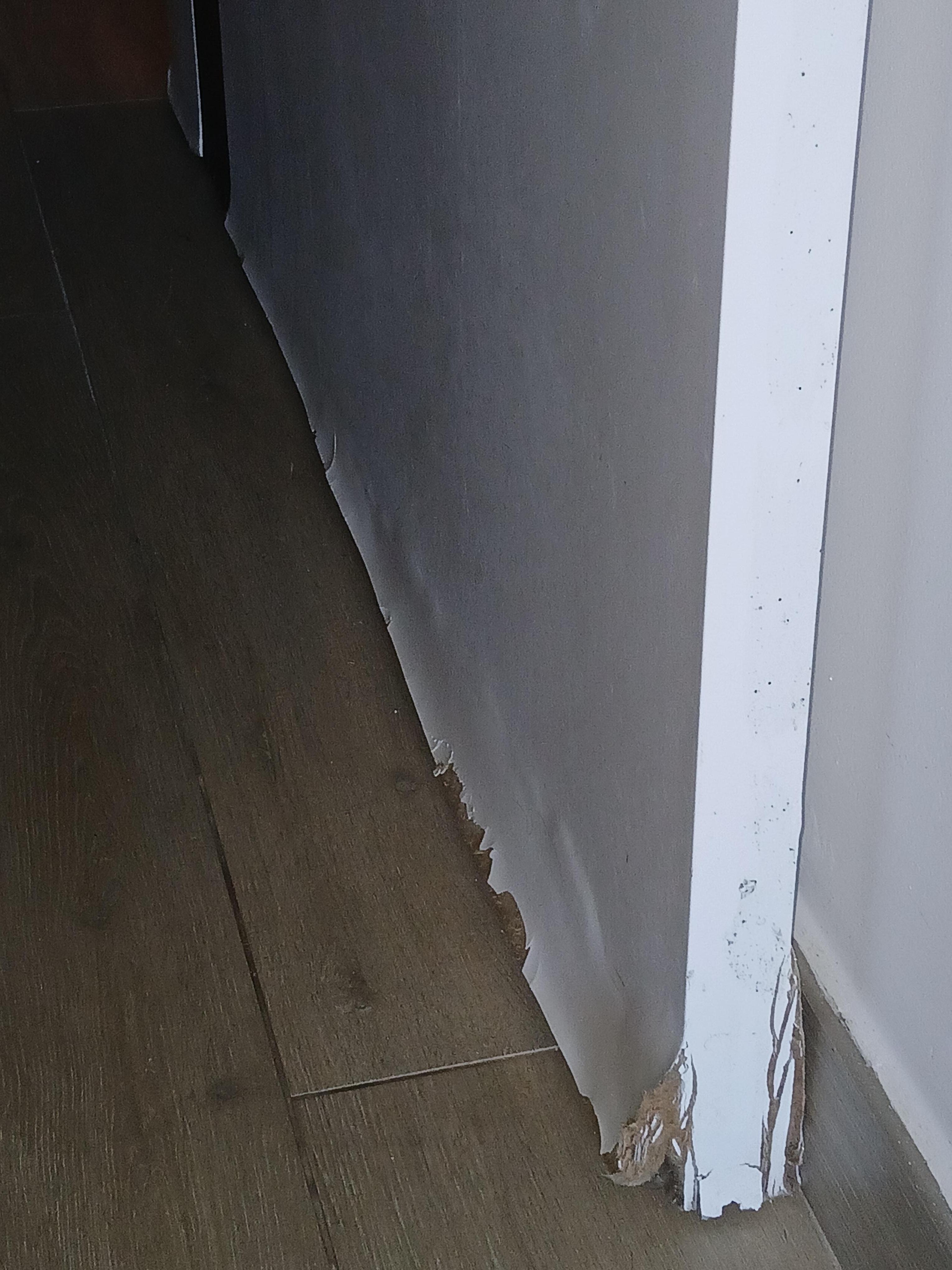 Sliding door by bathroom