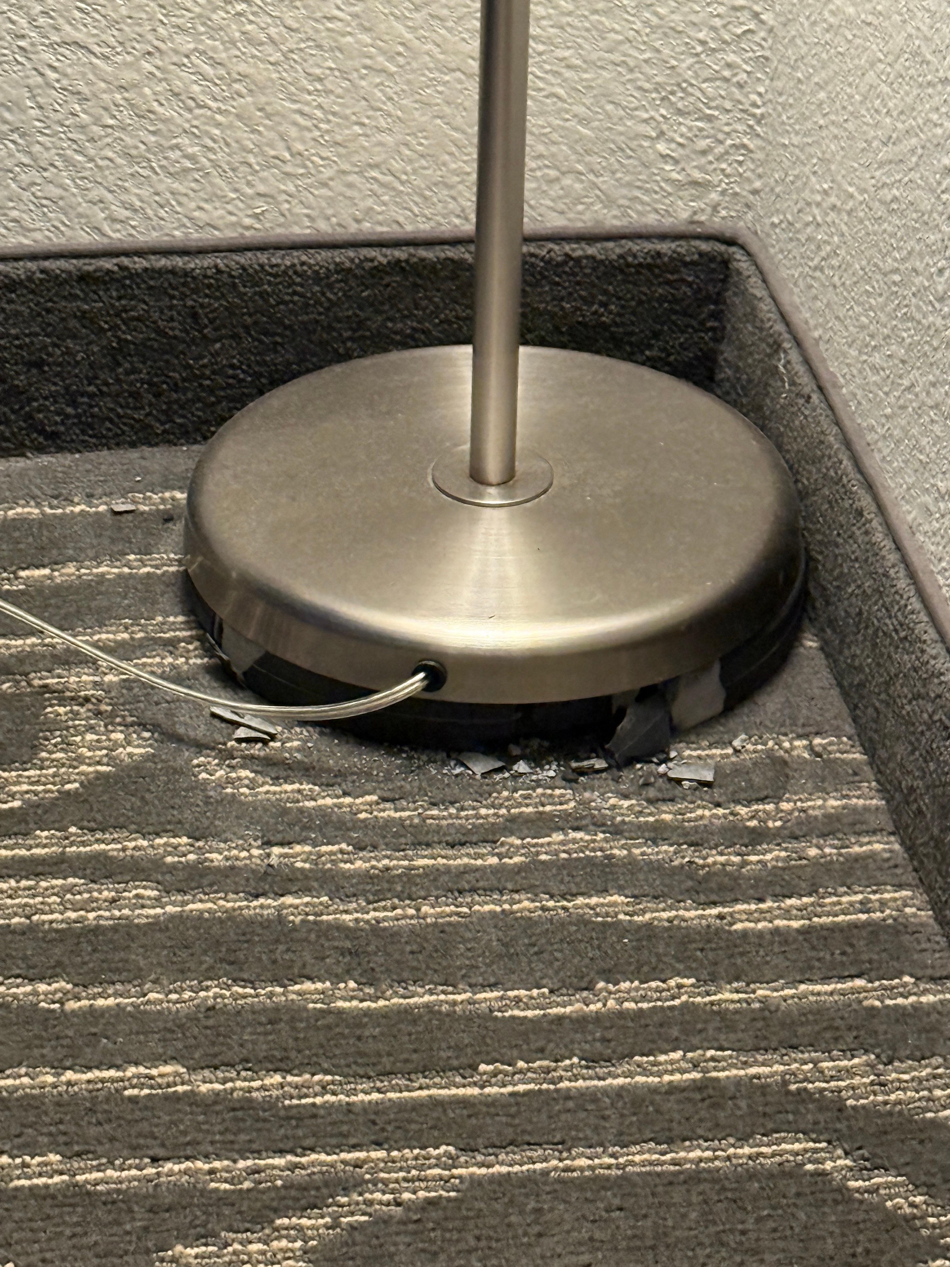 Floor lamp base crumbling