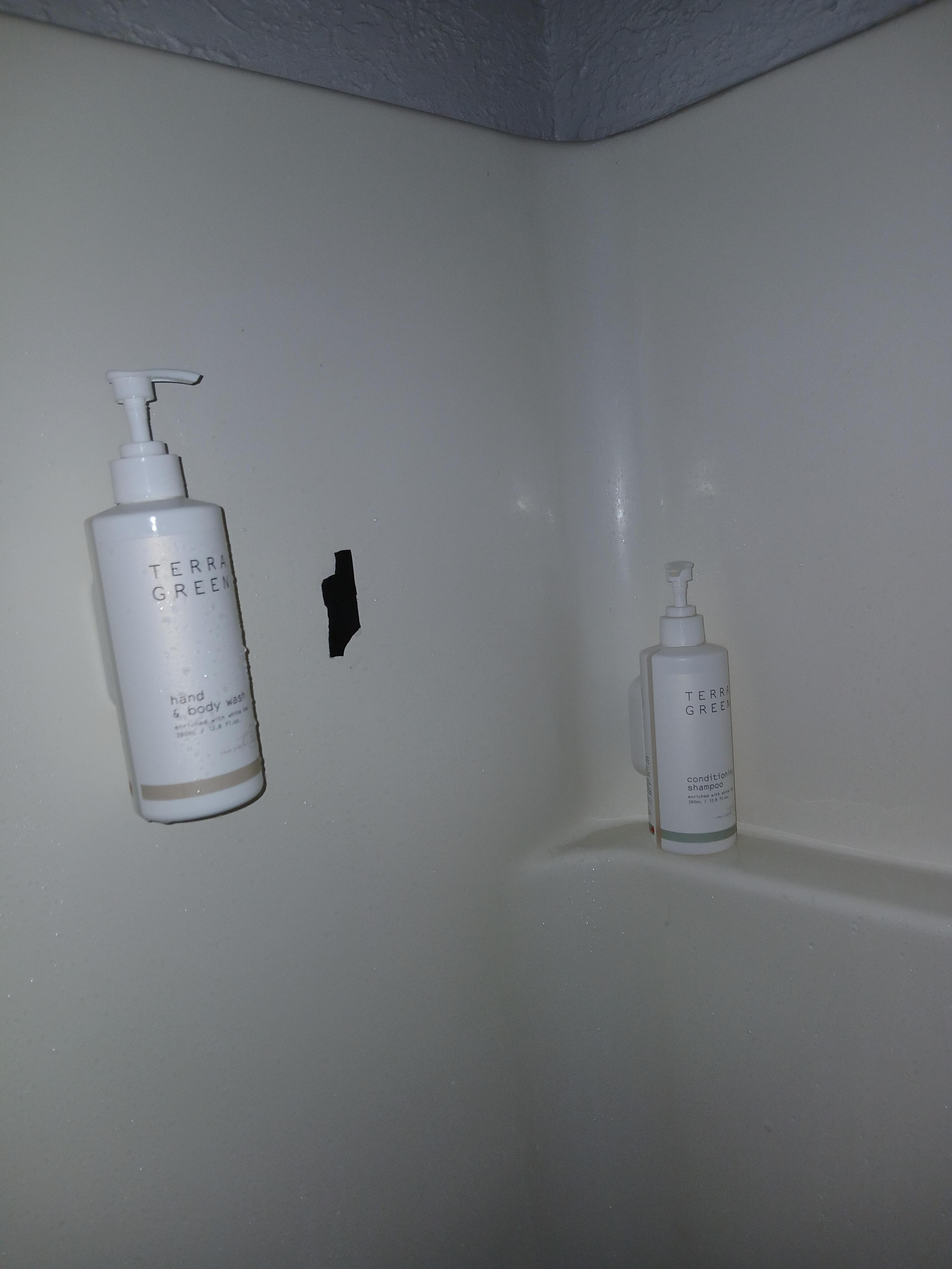 Body wash and shampoo bottles