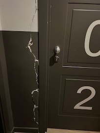 Big crack on the Bedroom wall