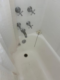 This is the bathroom I got for paying almost 400 dollars a night!