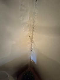 Water damage in the front bedroom