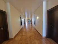 Hallway to standard rooms, no elevators