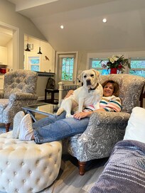 Scout decides to be my lap dog!