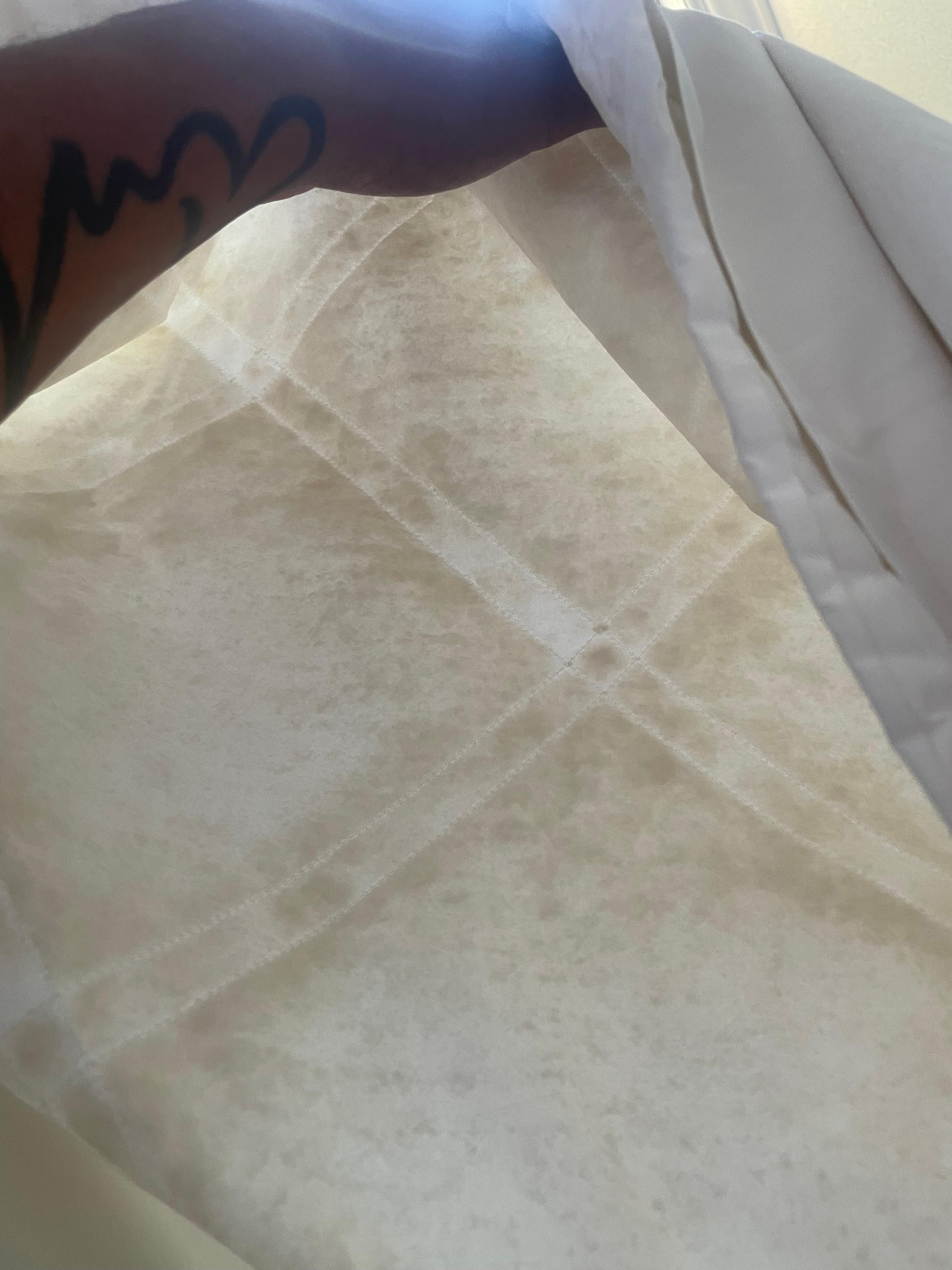 This is the bedding if you hold it up to the sun this is what you see