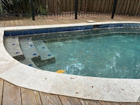 Pool less than full; requested by owner it be left that way