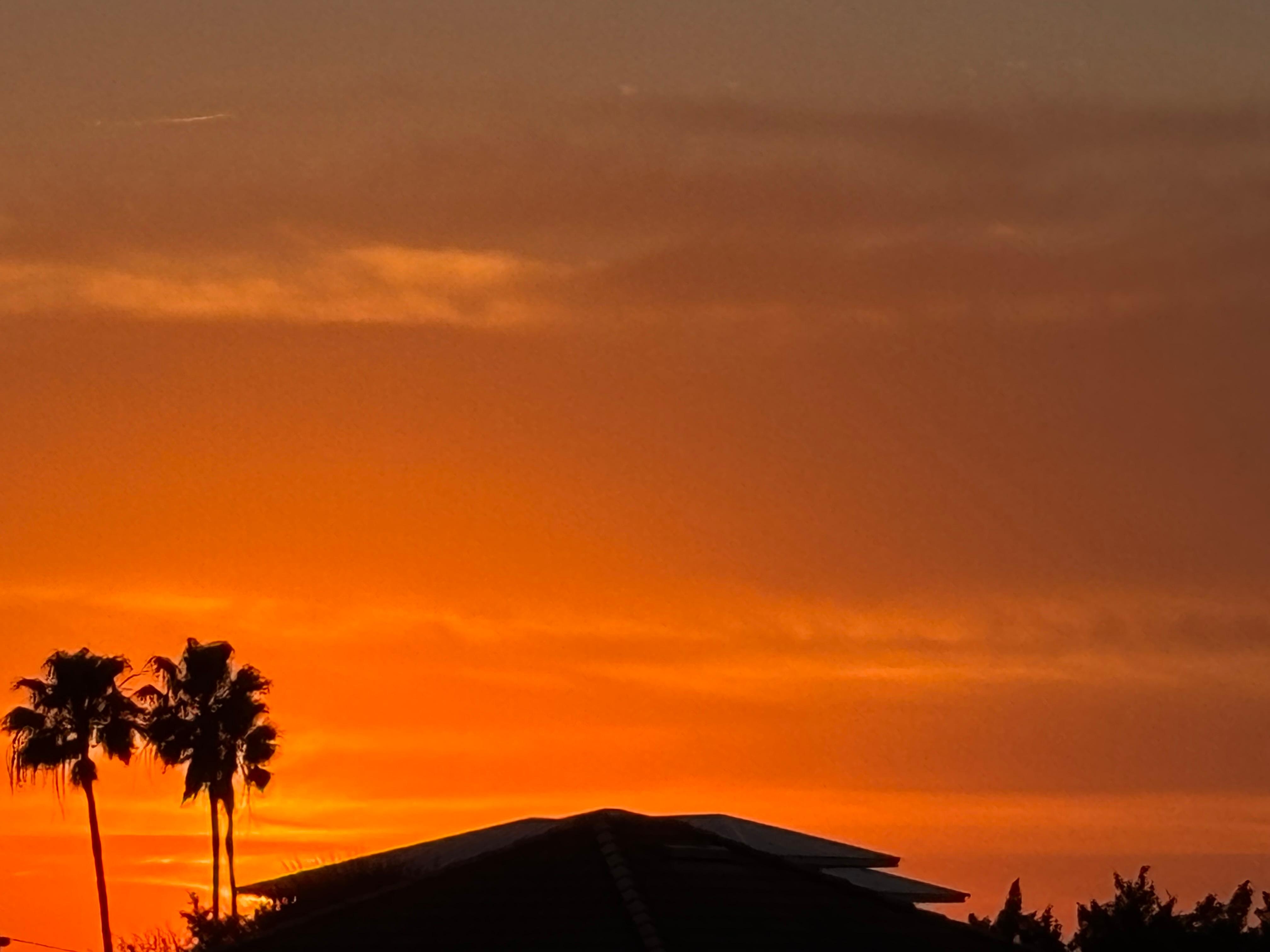 Sunset from screened in porch