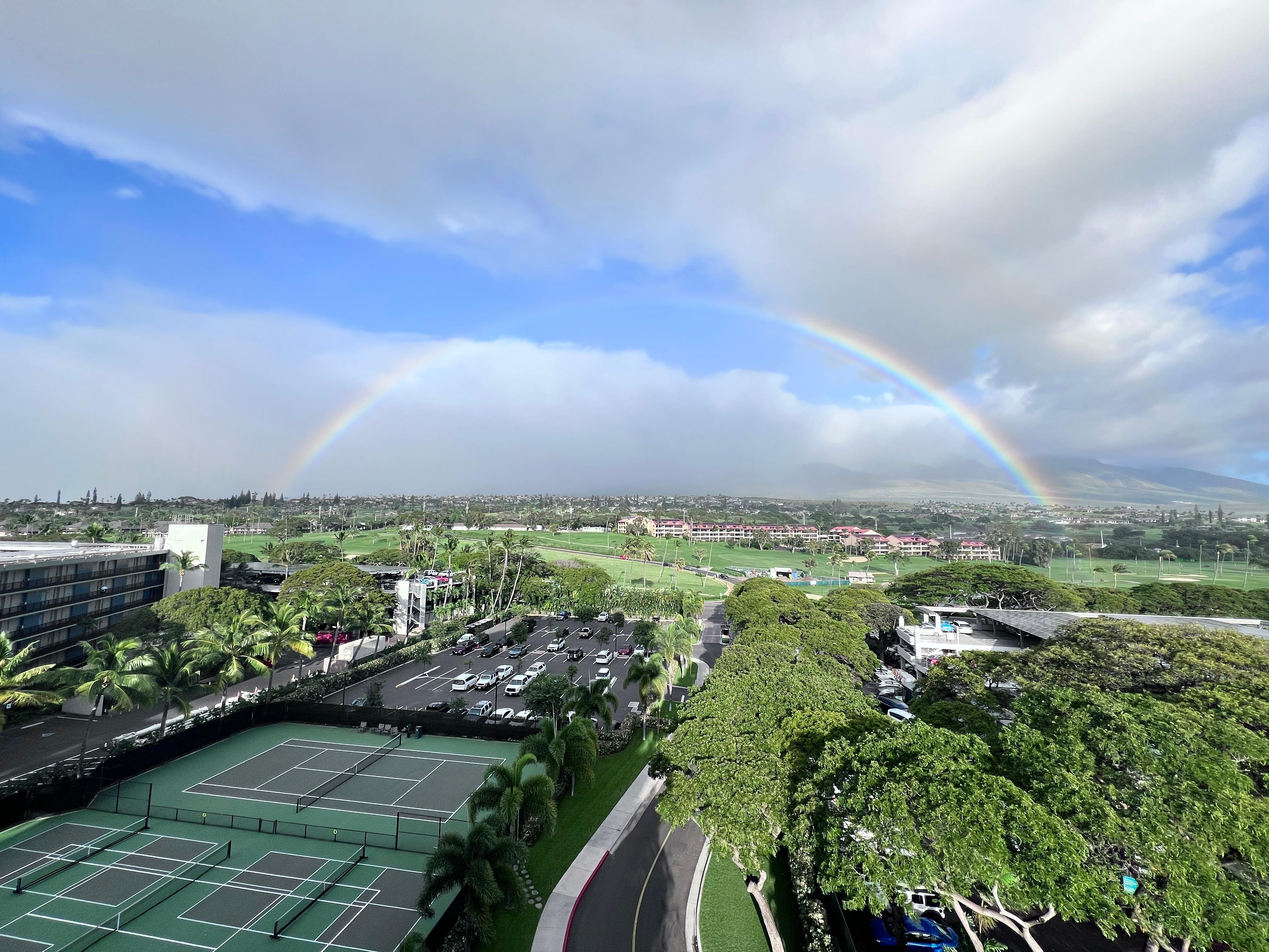 Enjoyed several rainbows off the east balcony 