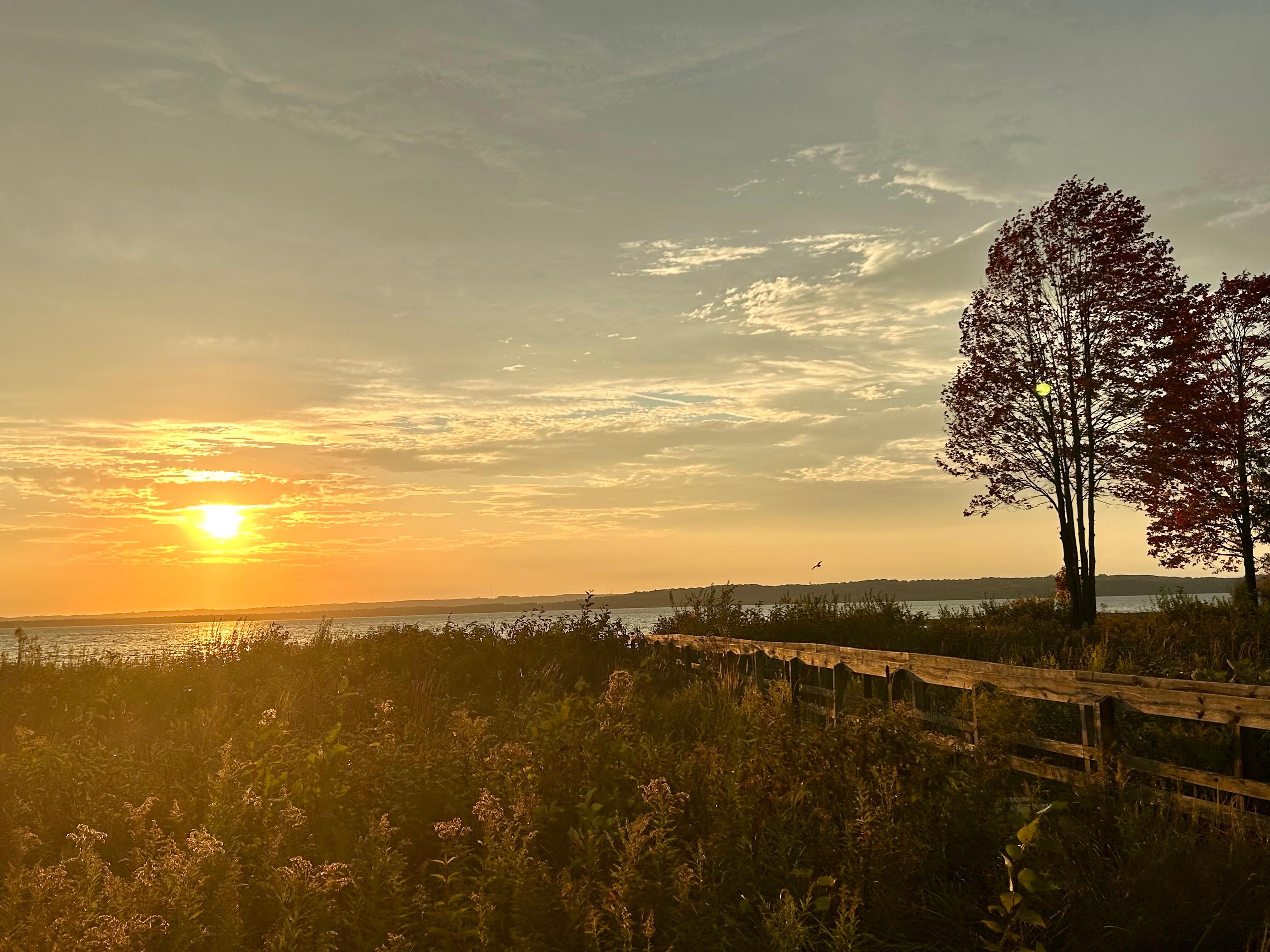 Sunset photo taken from the condo deck