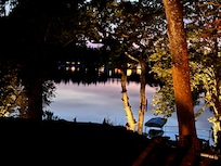 Twilight reflections on the lake