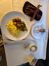 Room service for breakfast