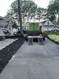 We were blocked in the driveway several times by the owner's multiple vehicles and workers trucks in his circular driveway.. This also shows the owner's large main house and the guest house is off to the side. This was not as advertised.