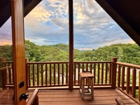 Upstairs balcony view.
