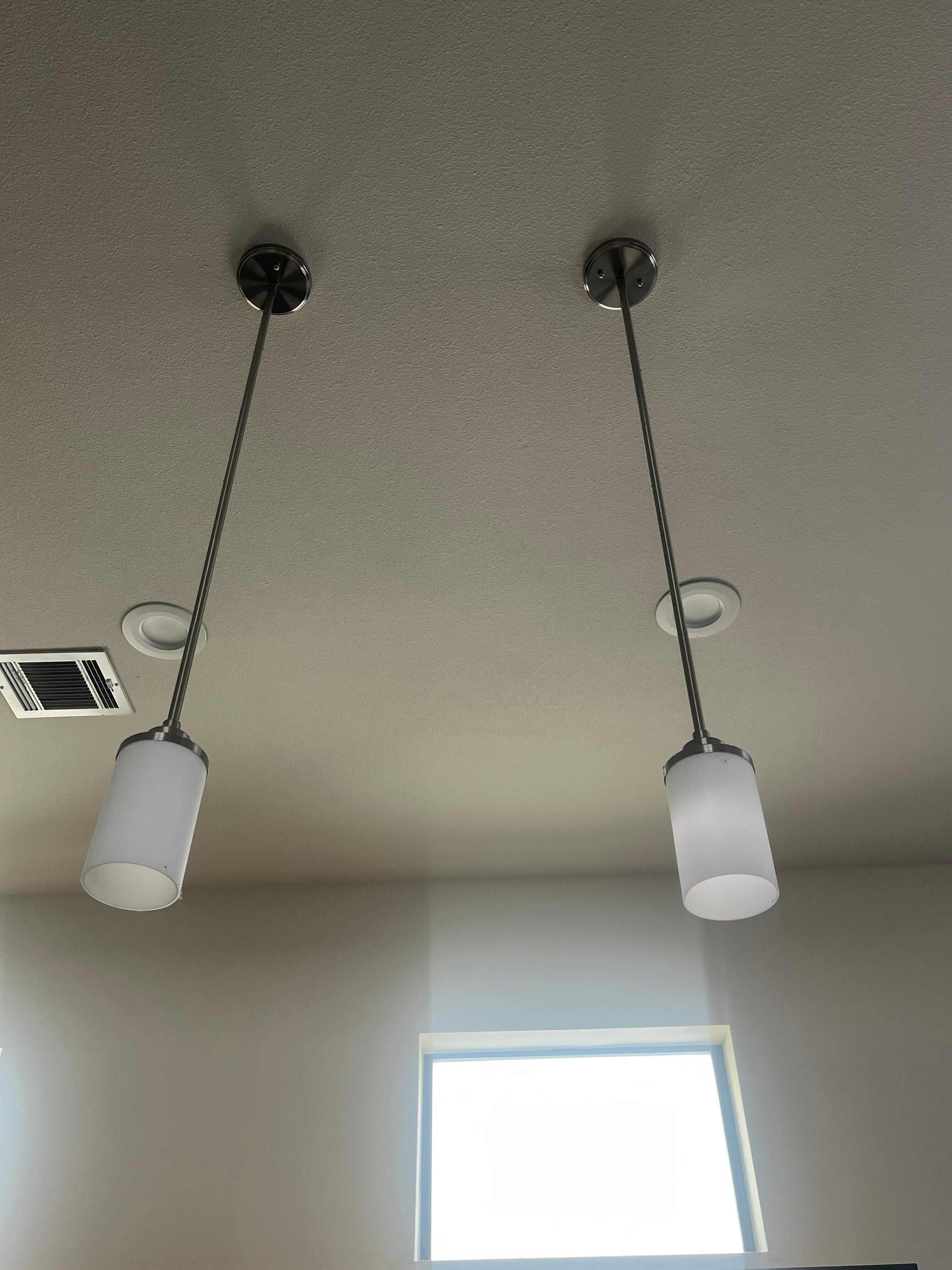 Hard to see in the pic but the lights were lined with gnats all the way up the light fixtures
