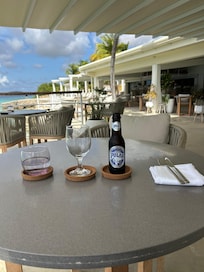 Relaxing and enjoying a beer