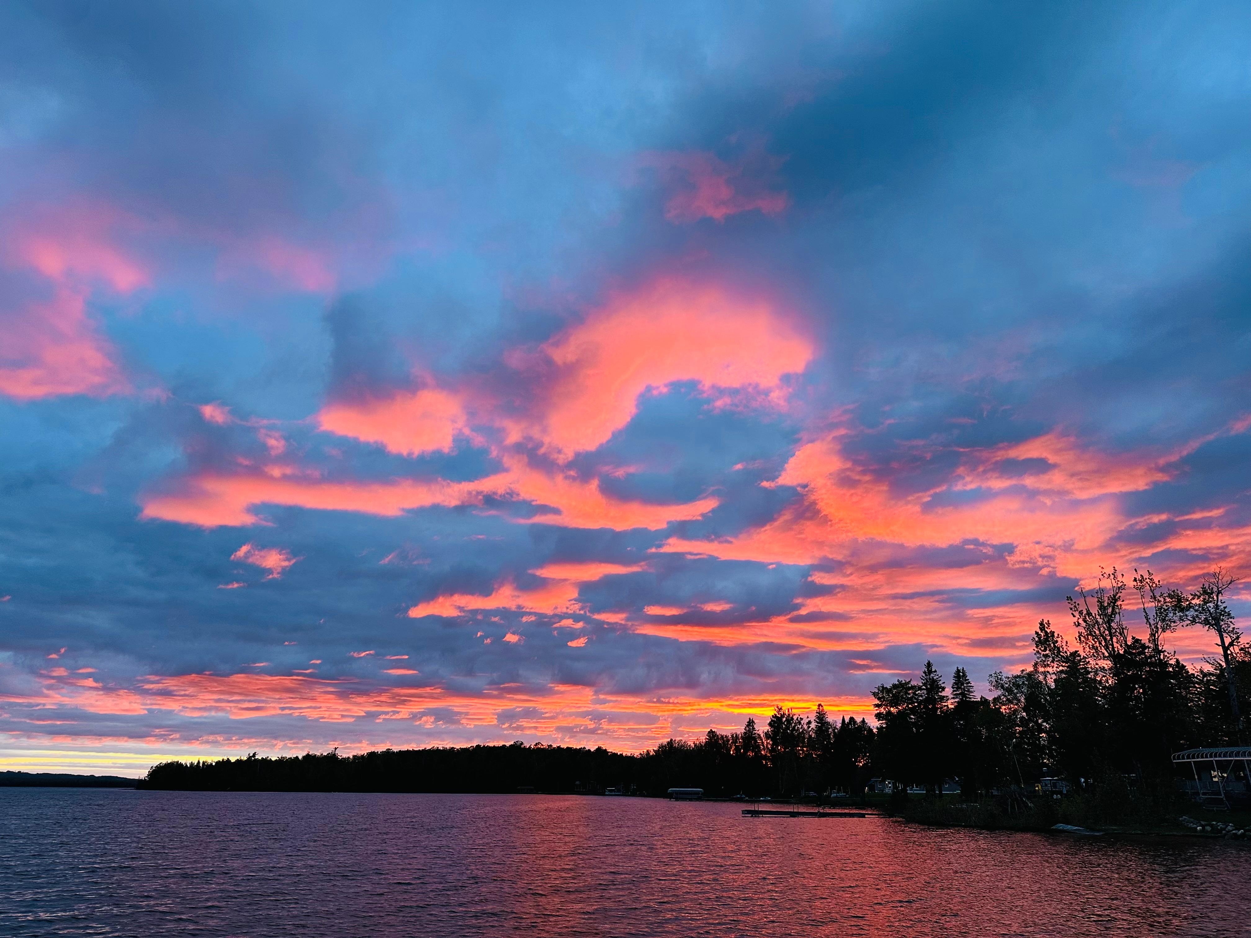 Sunset view from the deck stunning!