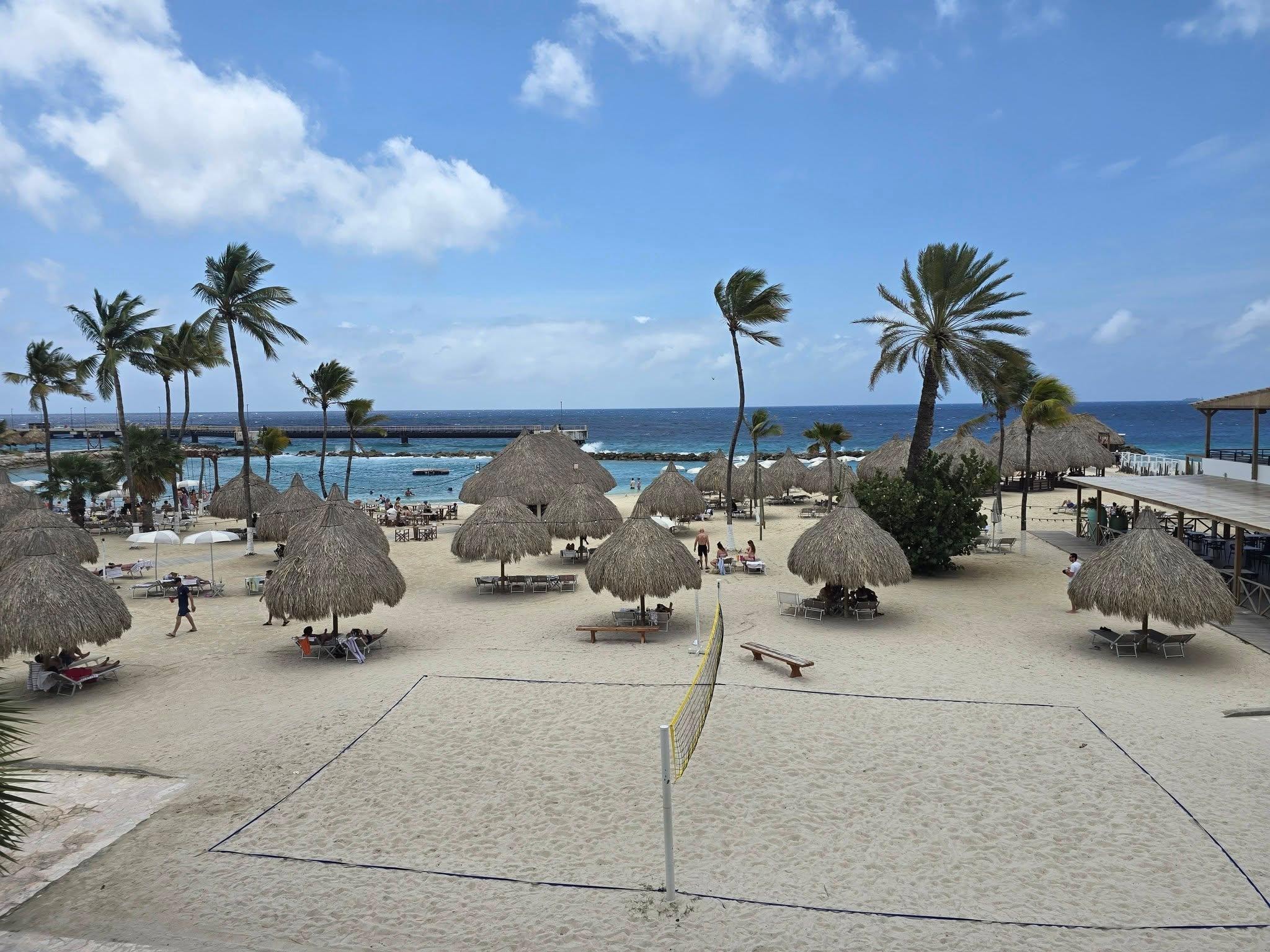 The ocean view from the balcony on the 2nd floor. 