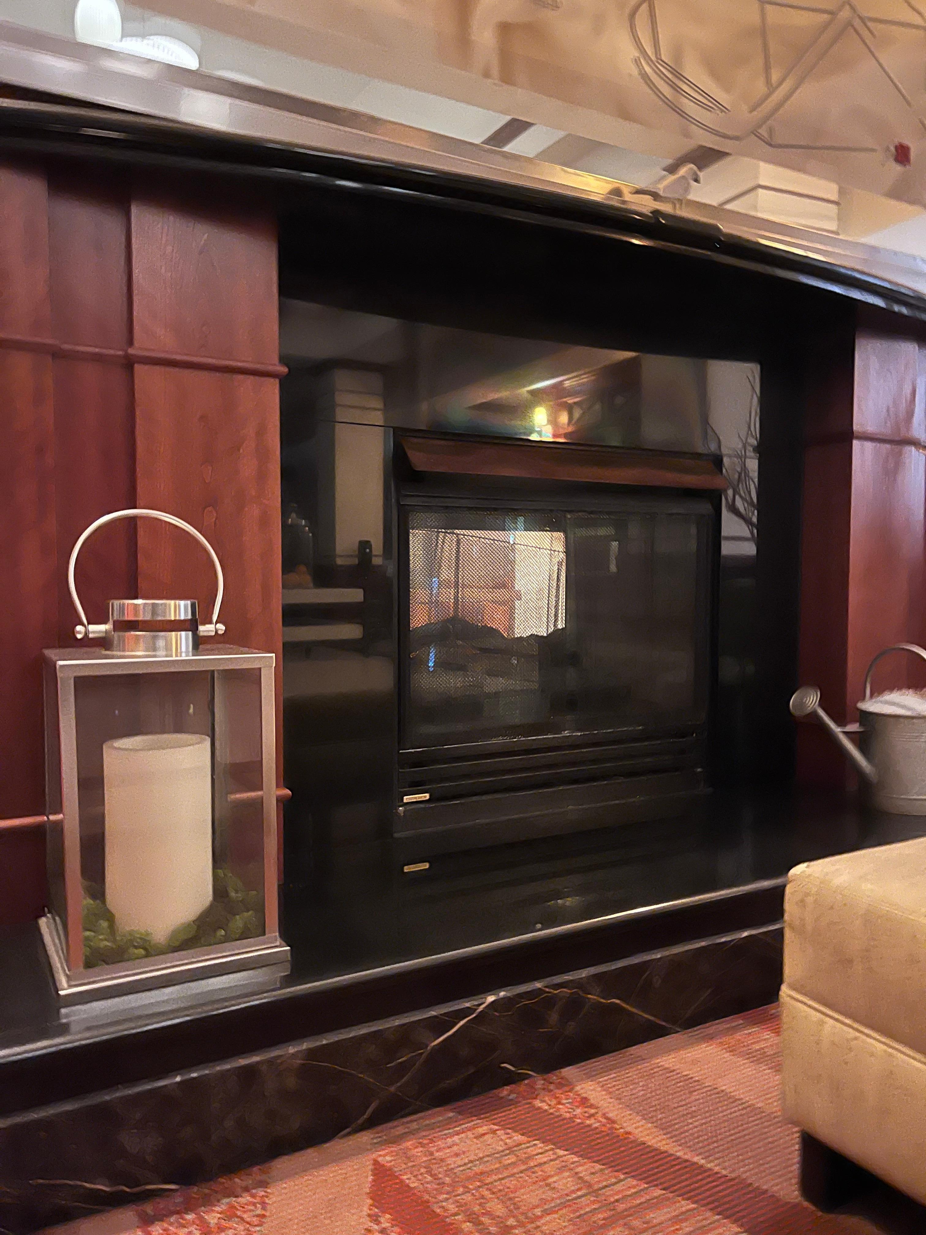 Nice fireplace too bad never turned on