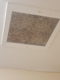 Dust on exhaust in bathroom