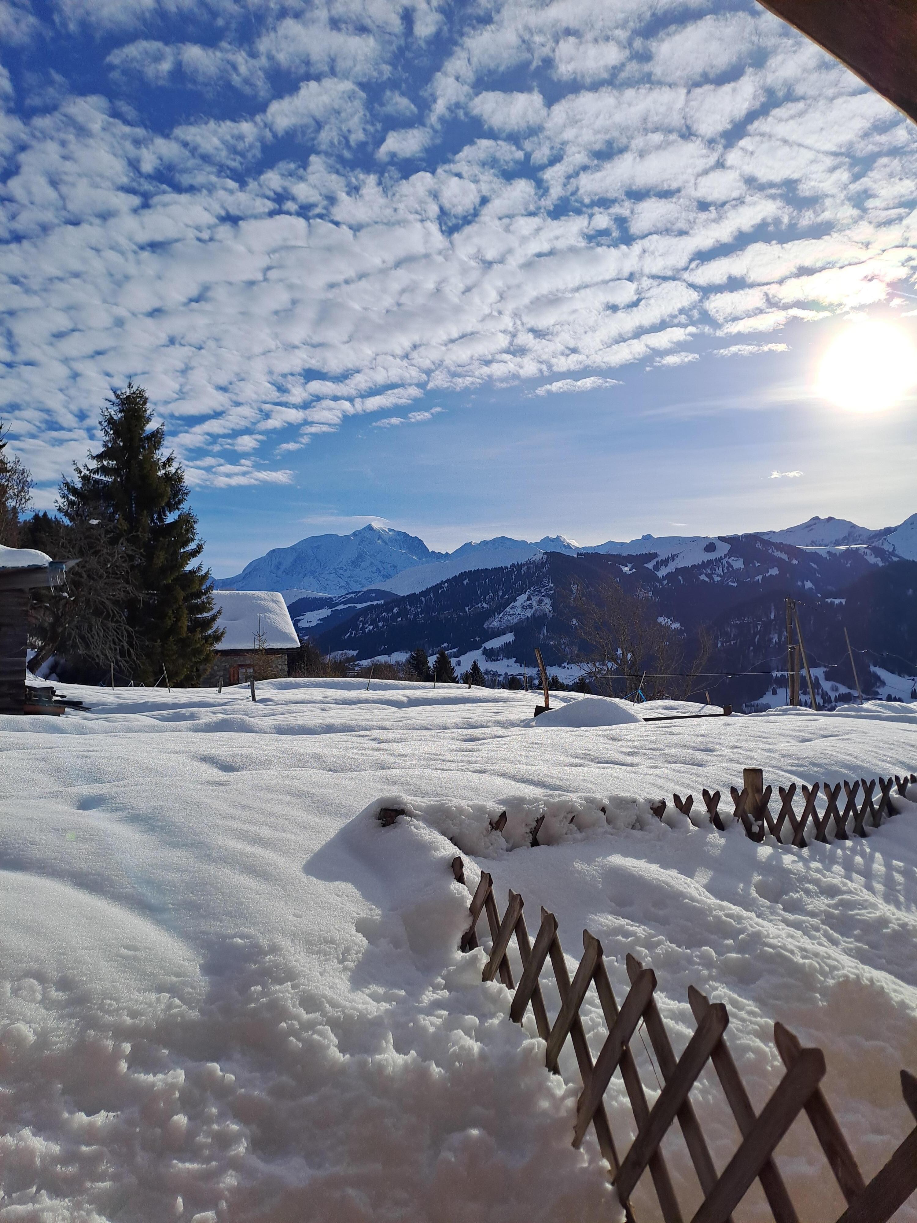 Vue du logement sur le   Mont Blanc 