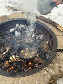 Breakfast over the fire