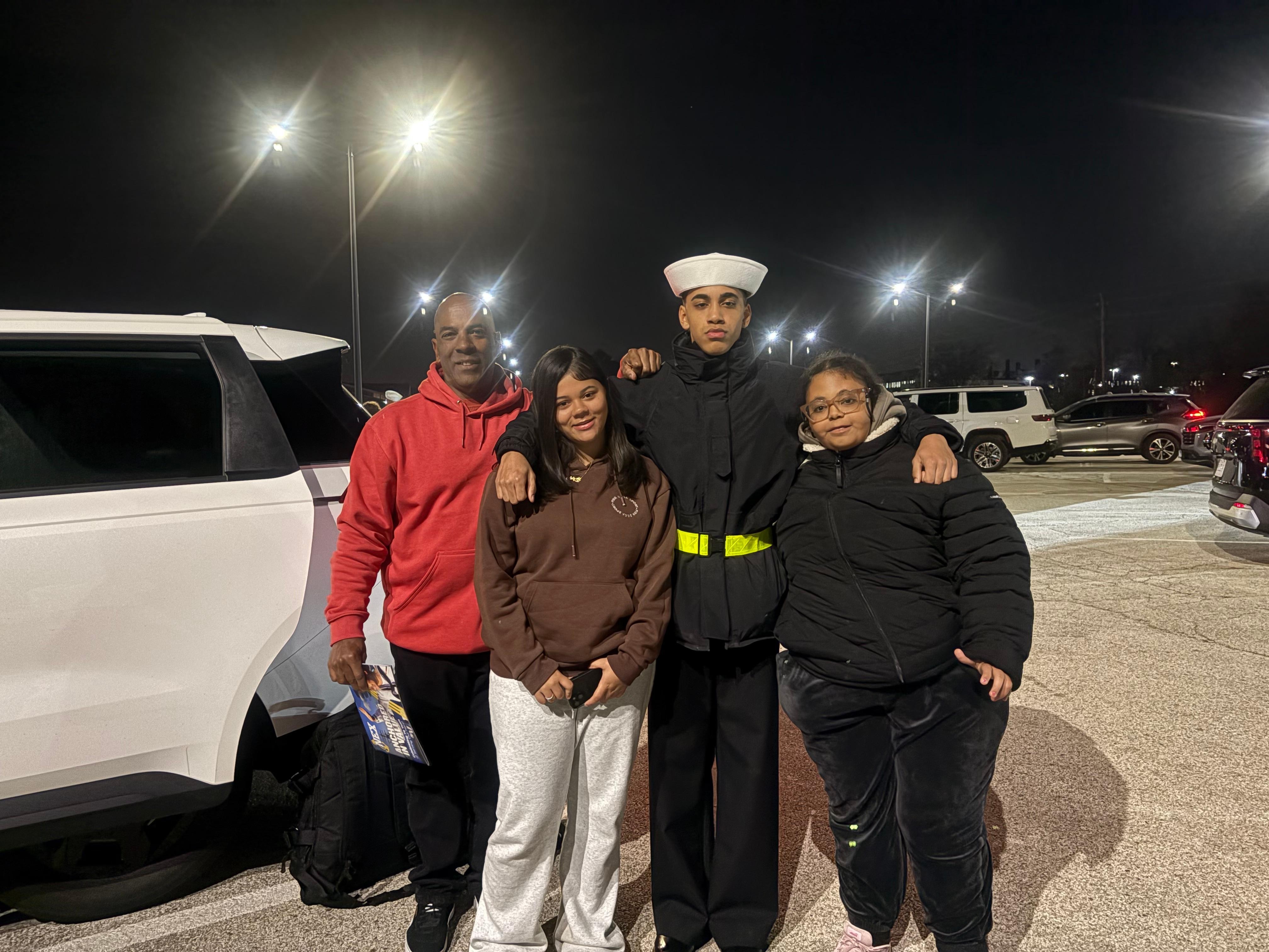 Saying Goodbye on last night of Liberty before A school in Connecticut.