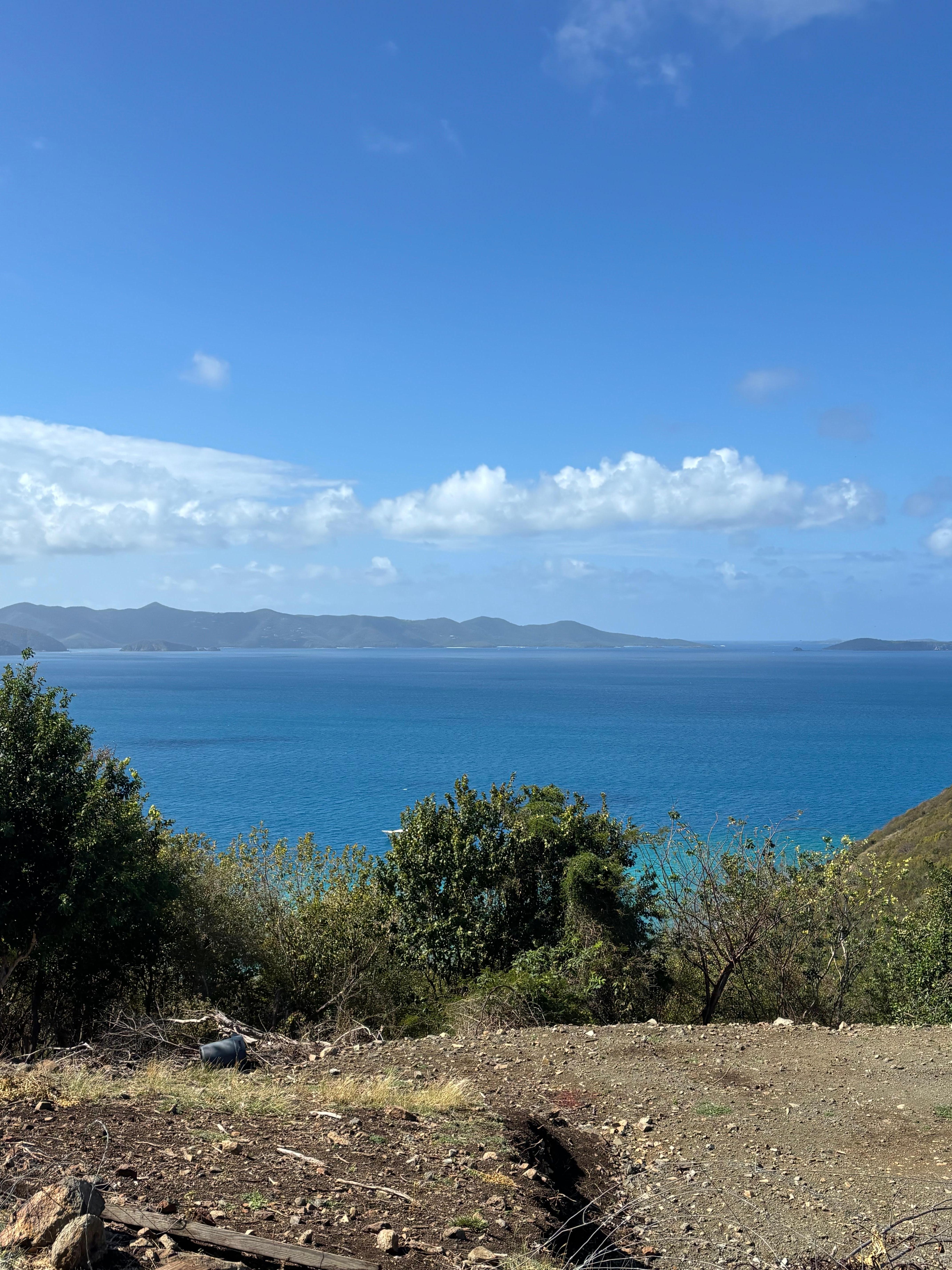 View from walk up the road to other side of island.
