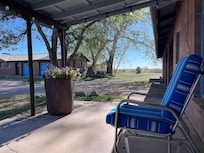 Front porch looking west