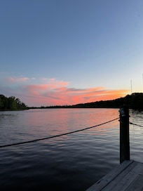 Sunset while sitting on dock.