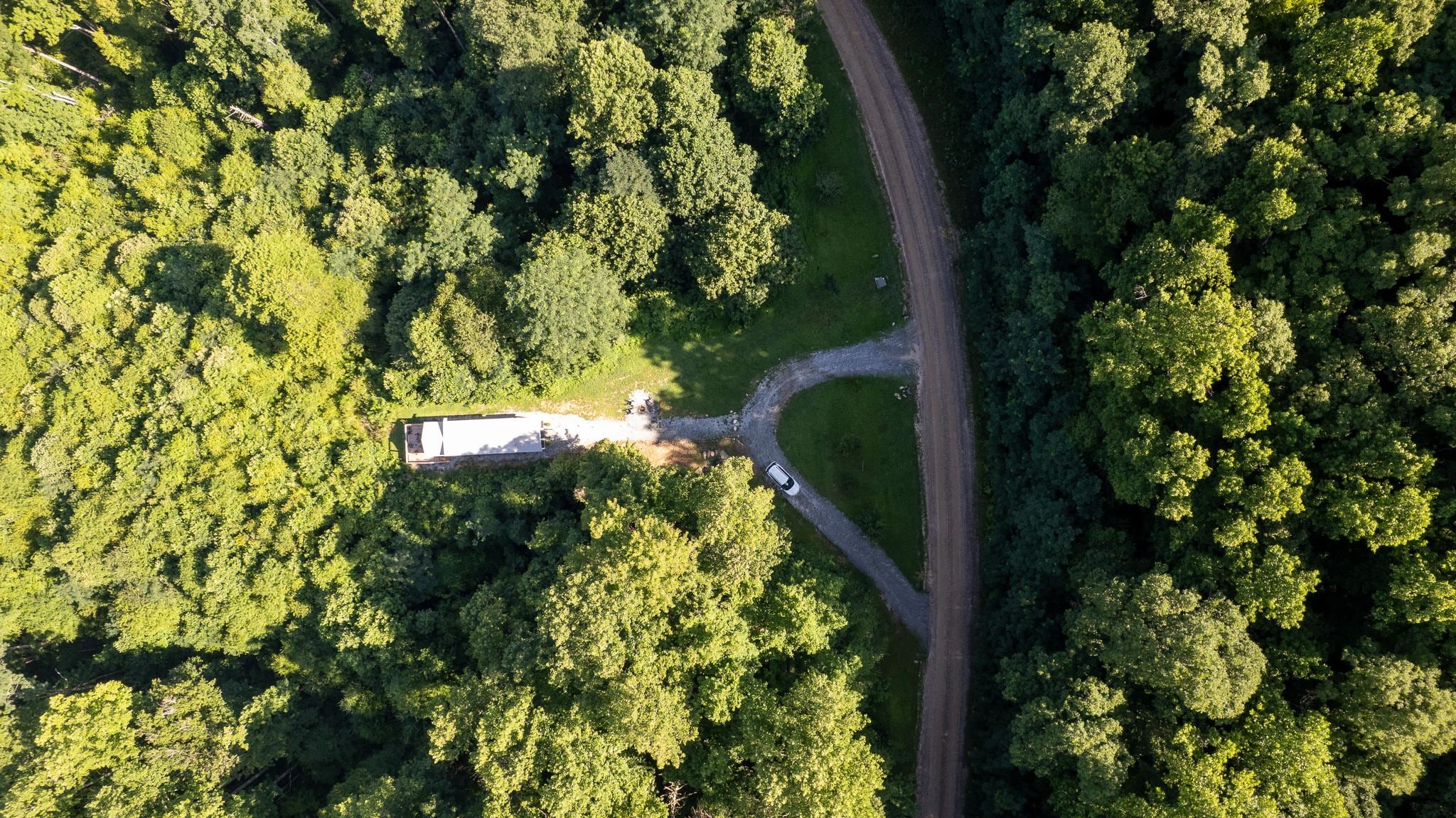 Aerial view of the property