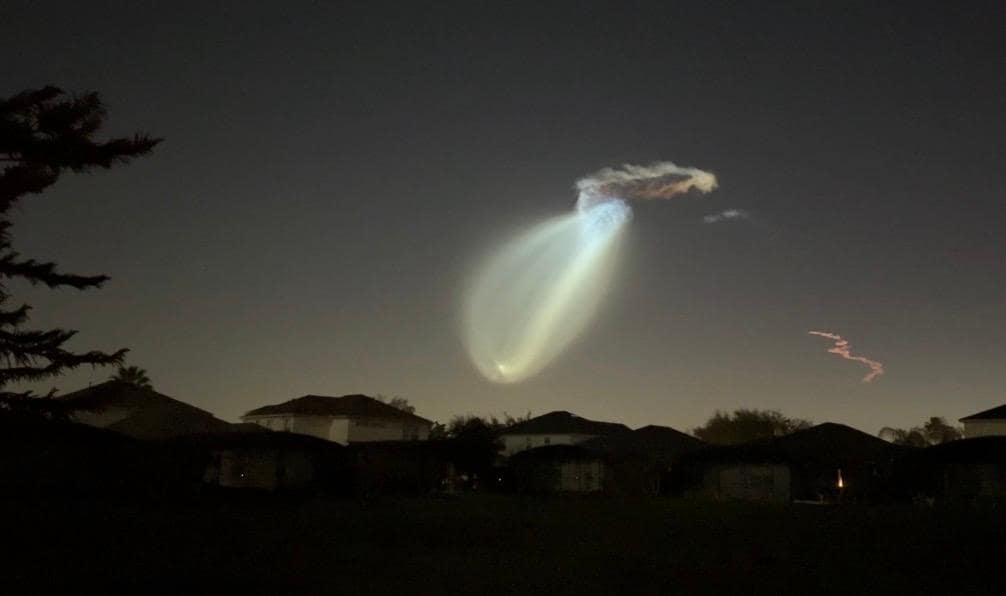 Space jelly fish. View from the pool facing East 