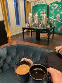 Coffee service in the morning