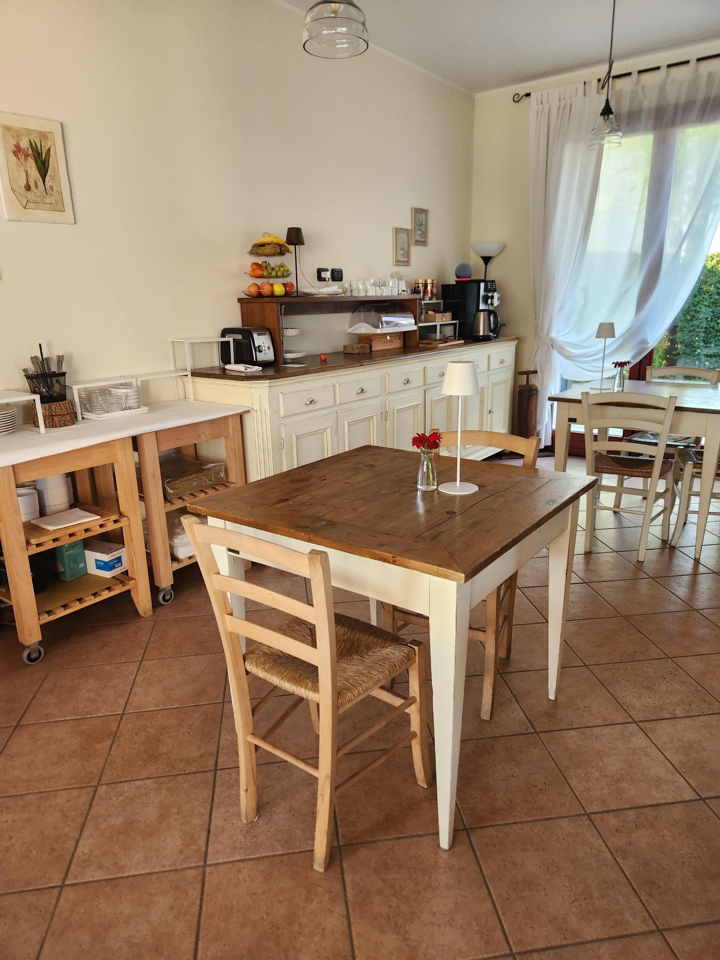 Dining room, view out to patio.