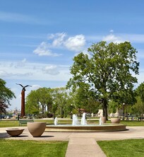 The park across the street from the hotel.
