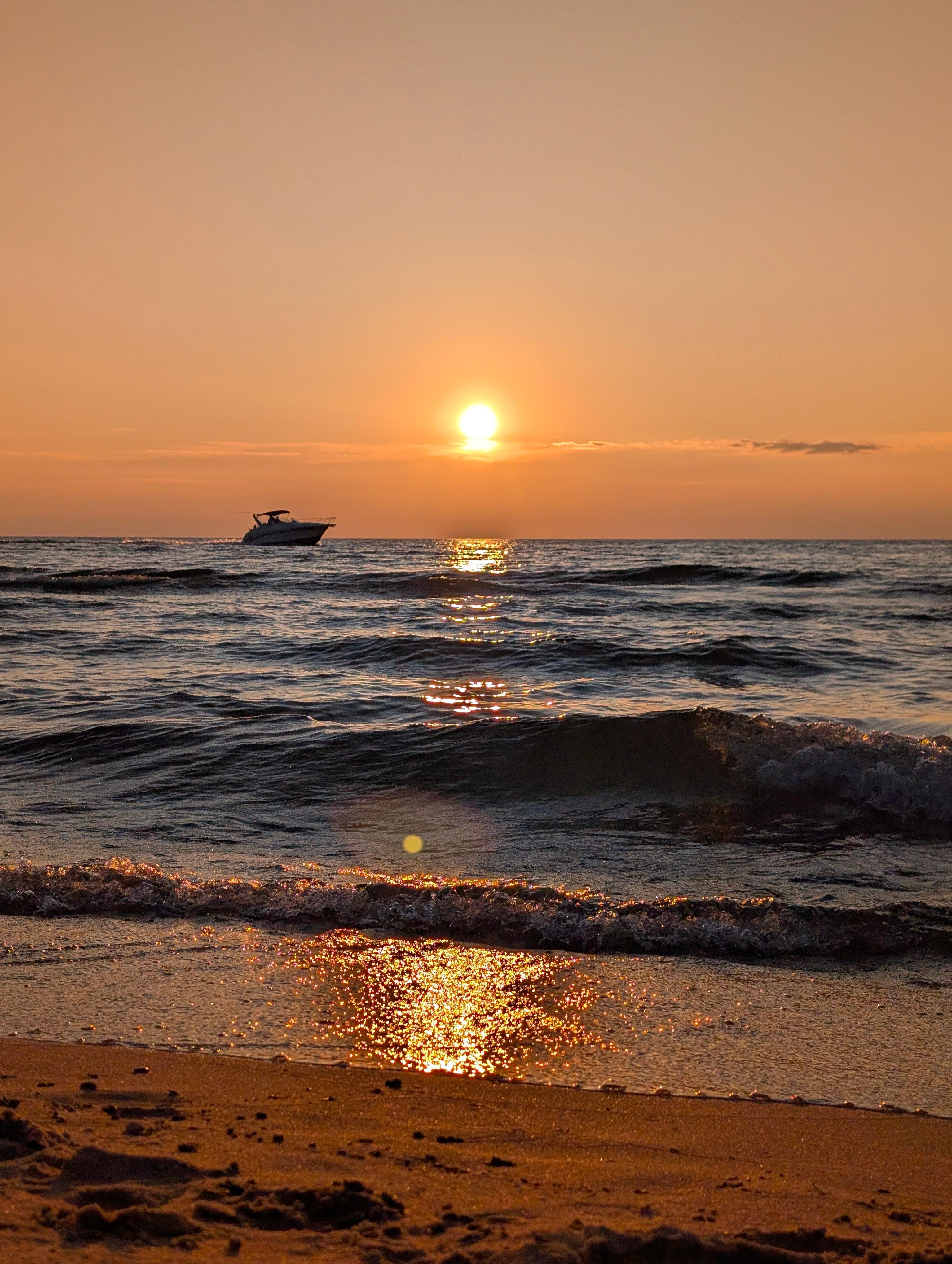 Sunset from public beach located 5 min. from property